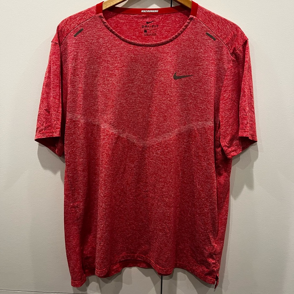 Red Nike Dri fit running t shirt XL